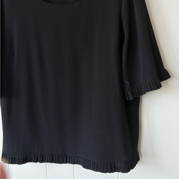 Le Lis Blanc 100% Silk Black Top | Size Large - Picture 3 of 6